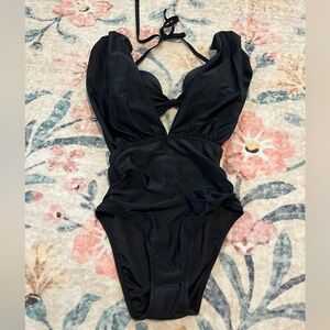 Cupshe Women’s Black Multi-way one piece swimsuit